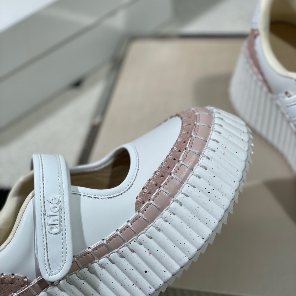 Chloé Nama Mary Jane Velcro Platform Shoes - Picture 7 of 9